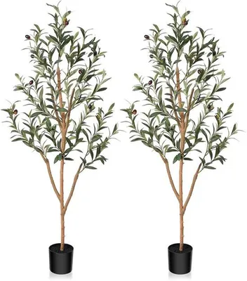 Produktbild von Kunstlicher Olivenbaum 120cm großer Kunsttopf für Hausdekor