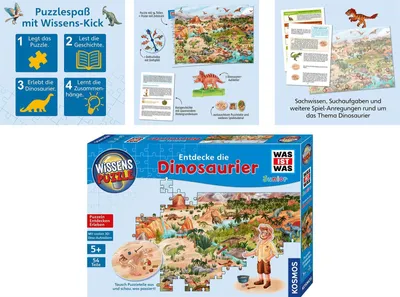 Image de KOSMOS 682873 Jeu à emporter Puzzle de connaissances Dinosaures - 54 pièces