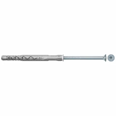 Produktbild von Fischer 522703, Schrauben- & Dübelsatz, Autoklaven-Porenbeton, Mauerziegel, Beton, Gipsblock, Mauerwerk, Kunststoff, Verzinkter Stahl, Torx, TX40
