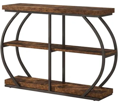 Zdjęcie produktu dla Stolik konsolowy HOGA-YC0006, 29,8 x 104,3 x 81,5 cm, czarno-brązowy