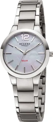 Zdjęcie produktu dla Regent metalowy zegarek damski kwarcowy srebrny szary metalowa bransoleta D2URF1534