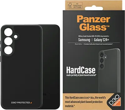 Produktbild von PanzerGlass HardCase - Black Edition - hintere Abdeckung für Mobiltelefon - kompatibel mit MagSafe - D3O , Kunststoff - Schwarz - für Samsung Galaxy S24+