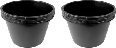 Produktbild von Baukübel 90L 10 Stück Innenskala schwarz Mörtelkübel Zementwanne Maurertuppen