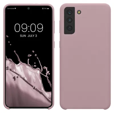 Produktbild von kwmobile Handyhülle für Samsung Galaxy S21 Plus Hülle - Case Silikon - Kabelloses Laden - Schutzhülle Cover in Nude Lilac