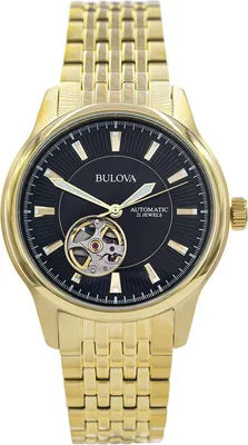 Produktbild von Bulova Herren Classic Open Heart Automatikuhr Bulova-97A168
