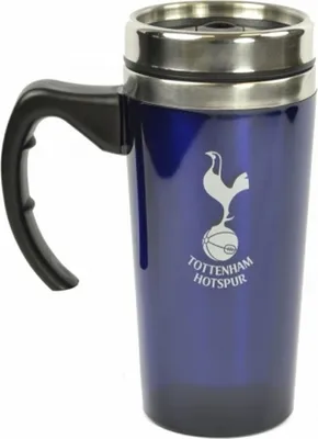 Produktbild von Tottenham Hotspur FC offizieller Fußball Reisebecher BS260 (Einheitsgröße) (Blau/Silber)