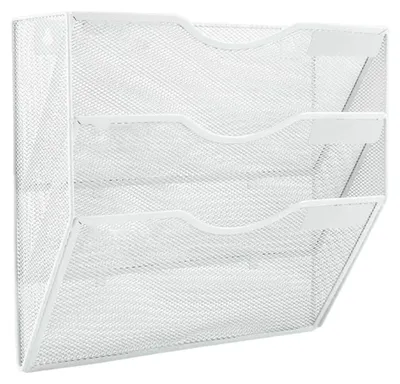 Produktbild von Wand-Akten-Organizer – 3-stufiges Metallregal für Dokumente und Ordner