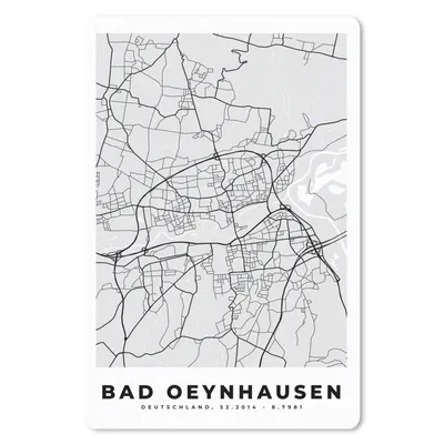 Produktbild von MuchoWow® Mauspad Mousepad Deutschland - Bad Oeynhausen - Karte - Stadtplan - Karte 40x60 cm - Mousepads - Maus Mat - Pad - Mausunterlage - Schreibtisch Accesoire