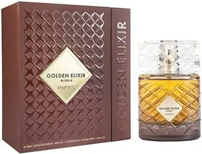 Produktbild von Riiffs Golden Elixir Eau de Parfum 100 ml Unisex – Orientalisch Süßer Luxus Duft – Intensives & Langanhaltendes Parfum