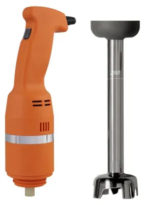Image de Mixeur plongeant orange, avec fouet