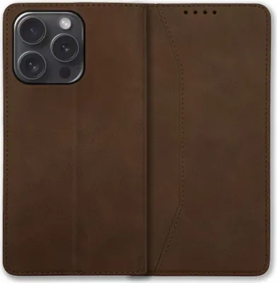 Produktbild von Bookstyle 'Premium' Schutzhülle Klapphülle Schutztasche Etui Cover für Apple iPhone 14 Pro - Braun