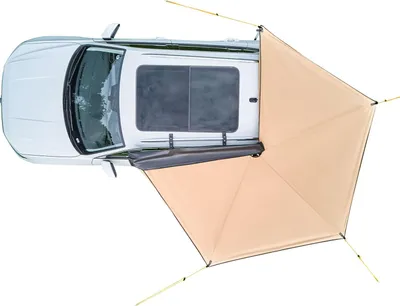 Zdjęcie produktu dla SucceBuy 270° markiza do pojazdów, 3,19x3,07x2,10 m, ochrona przeciwsłoneczna z UV50+, wodoodporna markiza, w tym torba transportowa, wolnostojący daszek do SUV, van, ciężarówki i kempingu