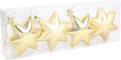 Immagine prodotto di Set di 4 stelle in plastica da 7 cm, dorate [SM-A09070GD]