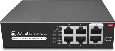 Produktbild von Atlantis Land NetPower Schalter 6 Porte PoE 65W A02-F6P4-65W