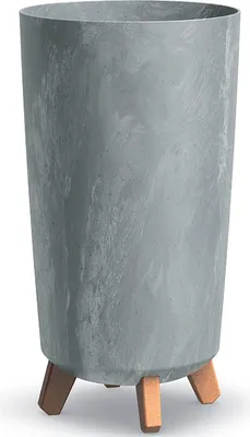 Produktbild von nabbi Kunststoff-Pflanzgefäß auf Beinen DGTL240E 23,9 cm - grauer Beton