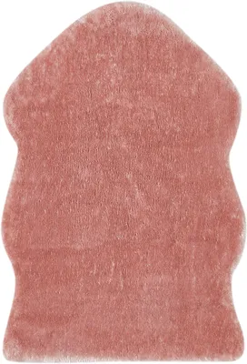 Produktbild von Kunstfell 55 x 80 cm Rosa Fellform Teppich Fellimitat Fellteppich Hochflorteppich