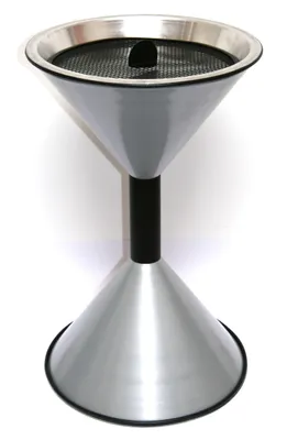 Produktbild von Stand Aschenbecher SZ 70x40cm silbermetallic SZAGATO Germany Aschenbecher für draußen mit Deckel Standaschenbecher Stand Aschenbecher outdoor