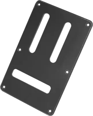 Image de Plaque de protection du dos de la guitare électrique Plaque de protection du ressort du trémolo Plaque de protection de la cavité 6 trous 3 fentes pour la protection du harnais de câblage Plastique PVC
