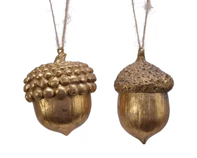 Produktbild von Eichel poly jute hängen gold a2 hangdeco