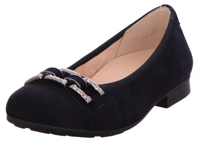 Image de Gabor Damen Ballerina 38219-4.5, 38219-5, 38219-5.5, 38219-6, 38219-6.5, 38219-7, 38219-7.5, 38219-8, 38263-4.5, 38263-5, 38263-5.5, 38263-6, 38263-6.5, 38263-7, 38263-7.5, 38263-8. Modèle GAB-82-465, couleur bleu foncé, taille 6