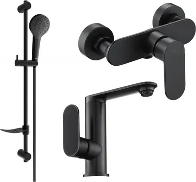 Produktbild von Mexen Milo DF05 Brausegarnitur, Schwarz - 713054DF05-70