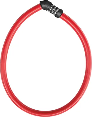 Produktbild von ABUS Kabelschloss 4408C - Zahlenschloss - 65 cm langes Stahlkabel mit Kunststoffummantelung - ABUS-Sicherheitslevel 2 - Rot