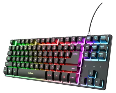 Obrázok produktu pre Trust 25889, 80%, Kábel, USB, QWERTZ, Čierna