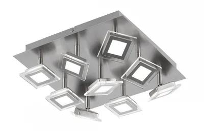 Obrázek produktu pro WOFI Cholet, 9 žárovek, LED, 3000 K, 300 lm, Nikl, Stříbrná, Bílá