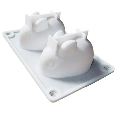 Produktbild von Fondantform, wiederverwendbar, lebensmittelecht, hitzebeständig, DIY, 2/6 Gitter, Kaninchen, Dessert, Kerze, Aromatherapie, Küchenbedarf
