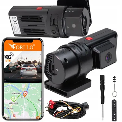 Zdjęcie produktu dla Kamera Samochodowa Wideorejestrator Karta SIM GPS Dual ORLLO FORCE ONE 4G