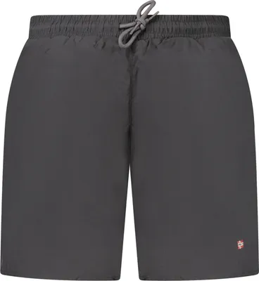 Produktbild von Herren Badehose Schwarz: Komfortabler Badeboxer mit Taschen und Kordelzug