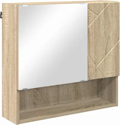 Immagine prodotto di vidaXL Armadio a specchio rovere Sonoma 59 x 17 x 55 cm Materiale a base di legno