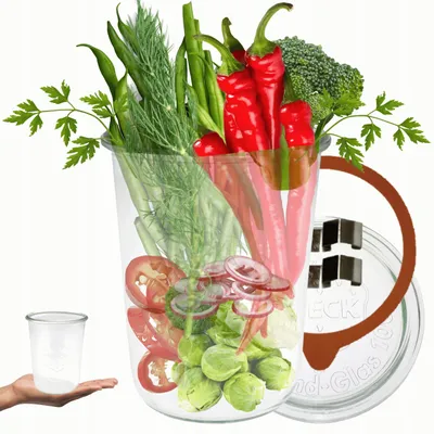 Produktbild von Weck Glas 850ml Einkochglas mit Deckel zum Einmachen