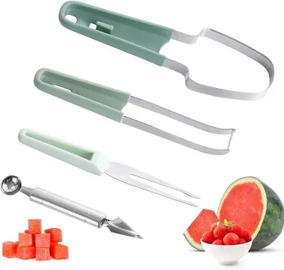 Produktbild von Fruchtschneider-Set 2-teilig Obstschäler und Portionierer