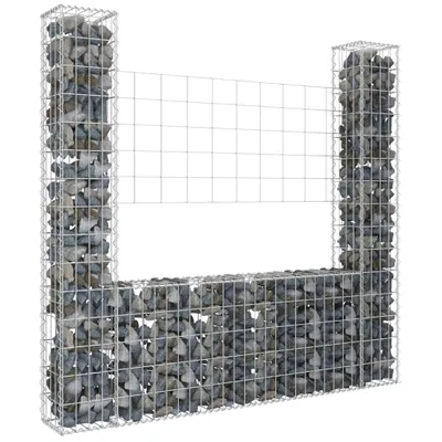 Immagine prodotto di Vidaxl Schanskorf U-förmig mit 2 Pfosten 140x20x150 cm Eisen