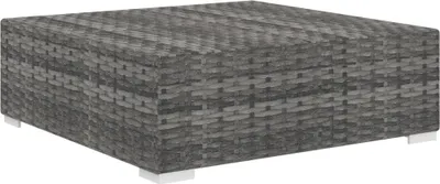 Produktbild von vidaXL Modular-Fußhocker 1 Stk. + Auflagen Poly Rattan Grau