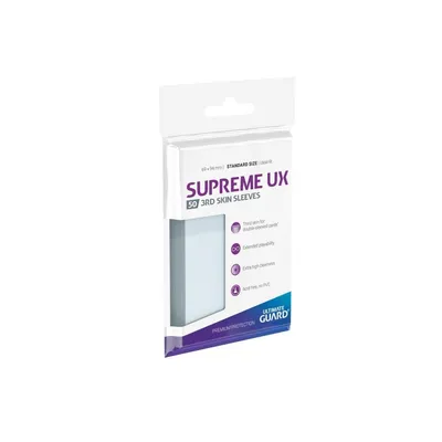 Zdjęcie produktu dla Ultimate Guard Supreme UX 3rd Skin Sleeves Standard Size Transparent (50)