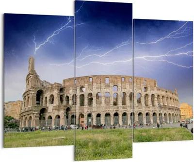Produktbild von Bild auf Leinwand - Leinwandbild - Italien Architektur Kolosseum Tourismus - 130x100cm - Wand Bild - Wanddeko - Leinwanddruck - Bilder - Kunstdruck - Leinwand bilder - Wandkunst - CB130x100-2505