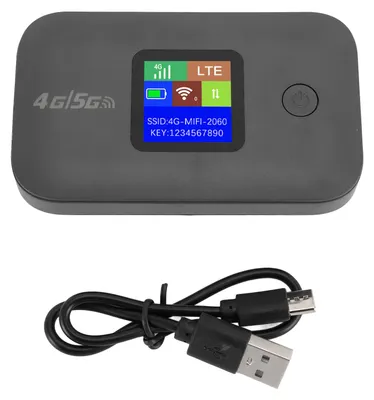 Obrázok produktu pre 4G LTE mobilný hotspot so slotom na SIM kartu, podporuje 8–10 používateľov, stabilný signál, 3000 mAh, prenosný router, čierny, ázijská verzia