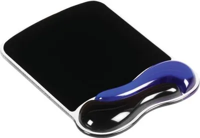 Produktbild von Mauspad mit Handgelenkstütze, Kensington Duo Gel, Schwarz und Blau, Belüftung, Weiche Oberfläche