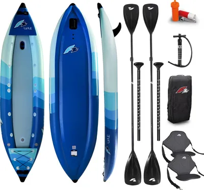Produktbild von F2  Inflatable Kajak Set Wave 2 Sitzer Aufblasbar 385cm Blau