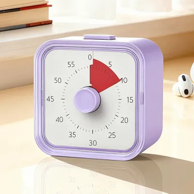 Produktbild von Visueller Timer Kinder mit Pausenfunktion, 60 Minuten Countdown Timer für Kinder Schreibtischstudie, Bürotisch und Meetings, Kochen in der