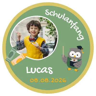 Produktbild von Tortenaufleger essbar individuell Einschulung, Schultag, Schulkind, 20cm Fondant
