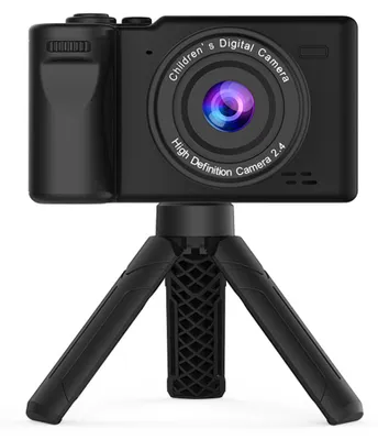 Produktbild von 1080P-Digitalkamera fuer Kinder, Mini-Videokamera fuer Kinder, 12 MP, 2,4-Zoll-IPS-Bildschirm, eingebauter Akku mit Umhaengeband, Mini-Desktop-Stativ, Geburtstags- und Weihnachtsgeschenk fuer Jungen und Maedchen