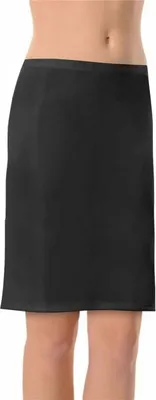 Produktbild von Damen Unterrock mit Gummizug Underskirt Jupon Kurz Mini Unterkleid Lingerie-Schwarz-M