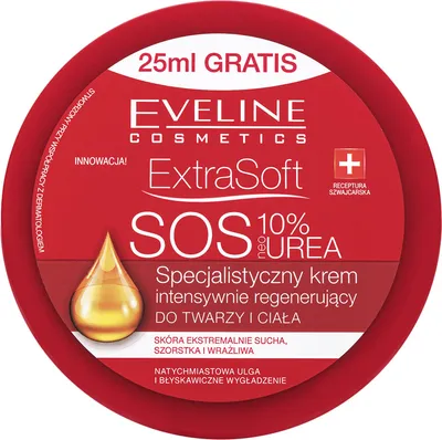 Obrázek produktu pro Eveline Cosmetics Extra Soft S.O.S. Krem intensywnie regenerujcy do twarzy i ciaa, 200 ml