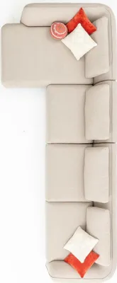 Immagine prodotto di Divano angolare beige divano da soggiorno, design moderno, forma a L, dimensioni 420x170