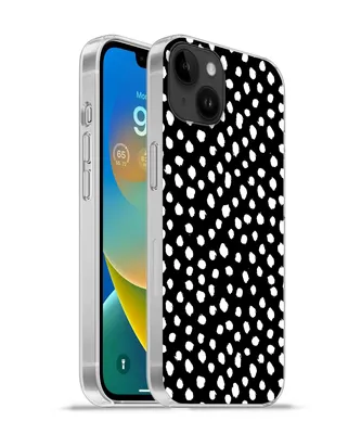 Produktbild von MuchoWow® Handyhülle Schutzhülle Hülle für Apple iPhone 14 Plus - Soft case Polka dots - Schwarz - Weiß Silikon Softcase Handy Hülle - Abbildung