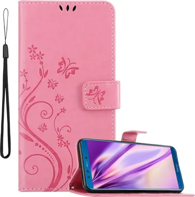 Produktbild von Cadorabo Hülle für Honor 9X LITE Schutz Hülle in Rosa Schutzhülle Handy Hülle Etui Case Blumen Flower