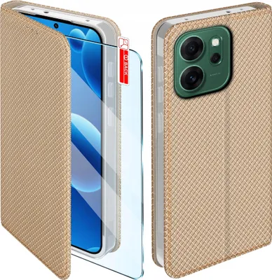 Produktbild von Hülle mit Magnetverschluss für Oppo Reno 14 FS 5G | 14F 5G | 14 5G, inklusive Schutzglas 9H